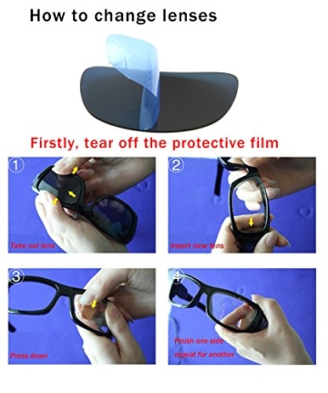 DCCN Spion Kamera Bluetooth Brille mit UV400 Sonnenbrille fuer Radfahren mit allen Handy kompatibel (Bluetooth hat) - 3