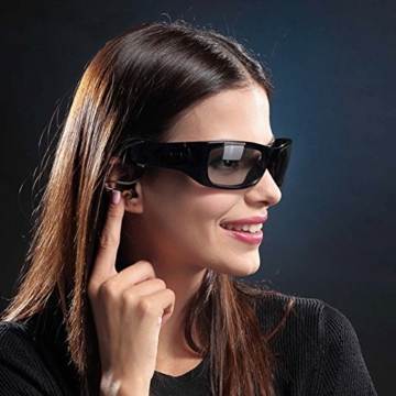 DCCN Spion Kamera Bluetooth Brille mit UV400 Sonnenbrille fuer Radfahren mit allen Handy kompatibel (Bluetooth hat) - 8